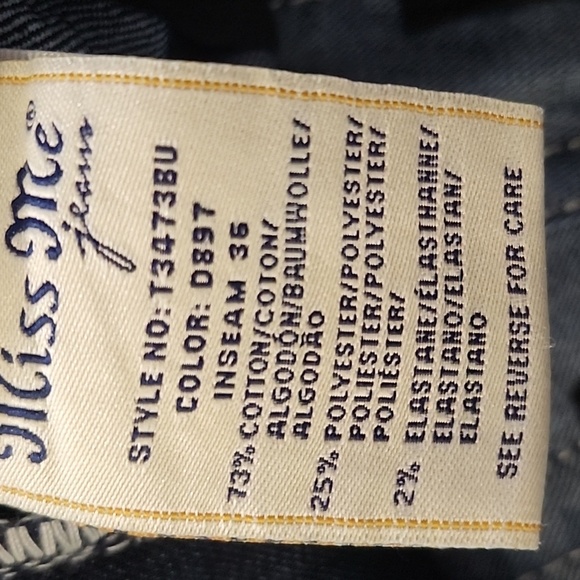 NWT Miss Me Chloe Boot Cut Bling Cross Jeans Size 29 Long - Picture 12 of 12
